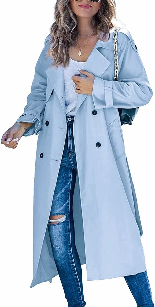 Juliet - Double-Breasted Belted Longline Trench Coat