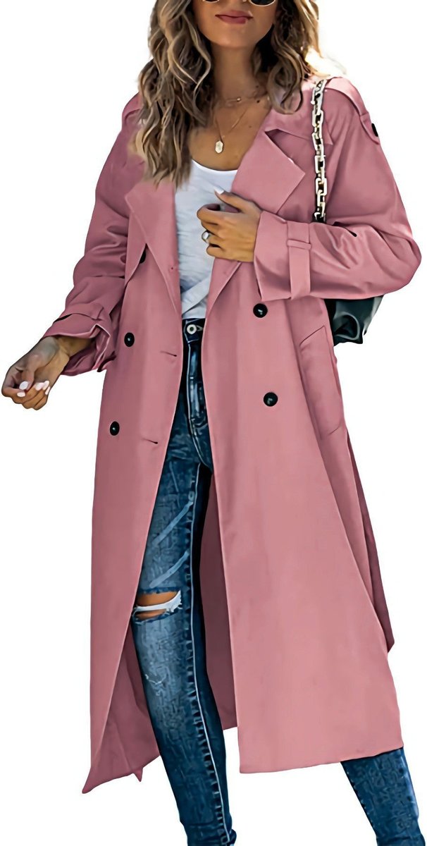 Juliet - Double-Breasted Belted Longline Trench Coat