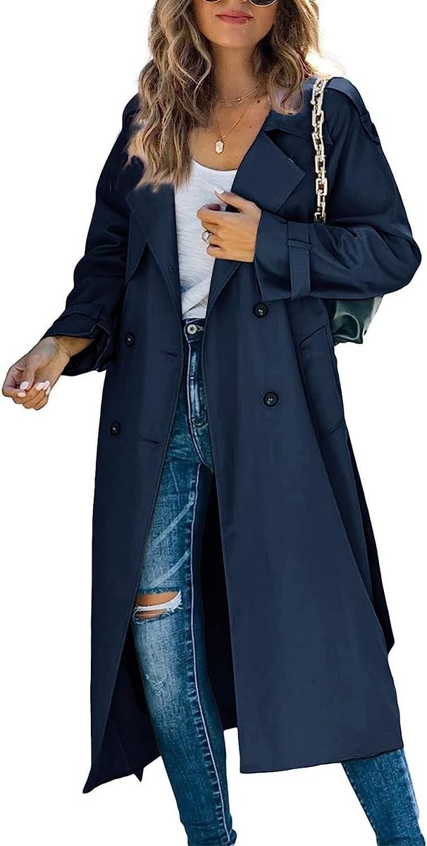 Juliet - Double-Breasted Belted Longline Trench Coat