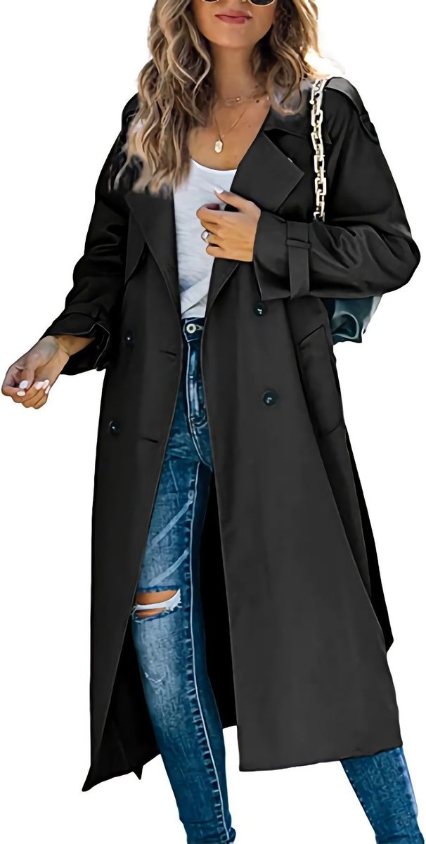 Juliet - Double-Breasted Belted Longline Trench Coat