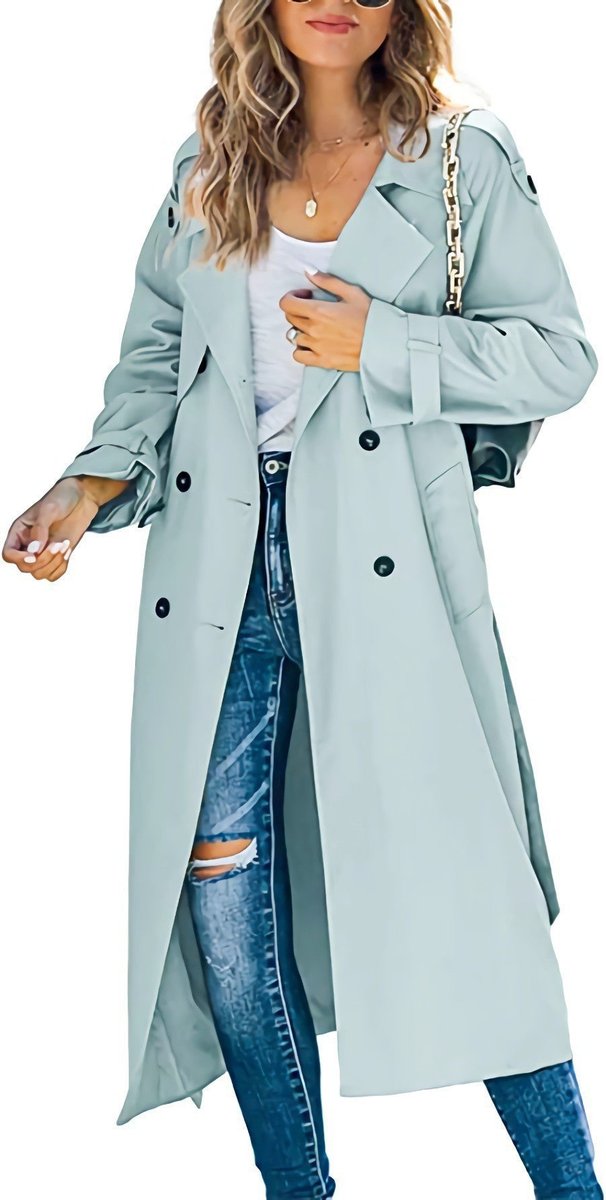 Juliet - Double-Breasted Belted Longline Trench Coat