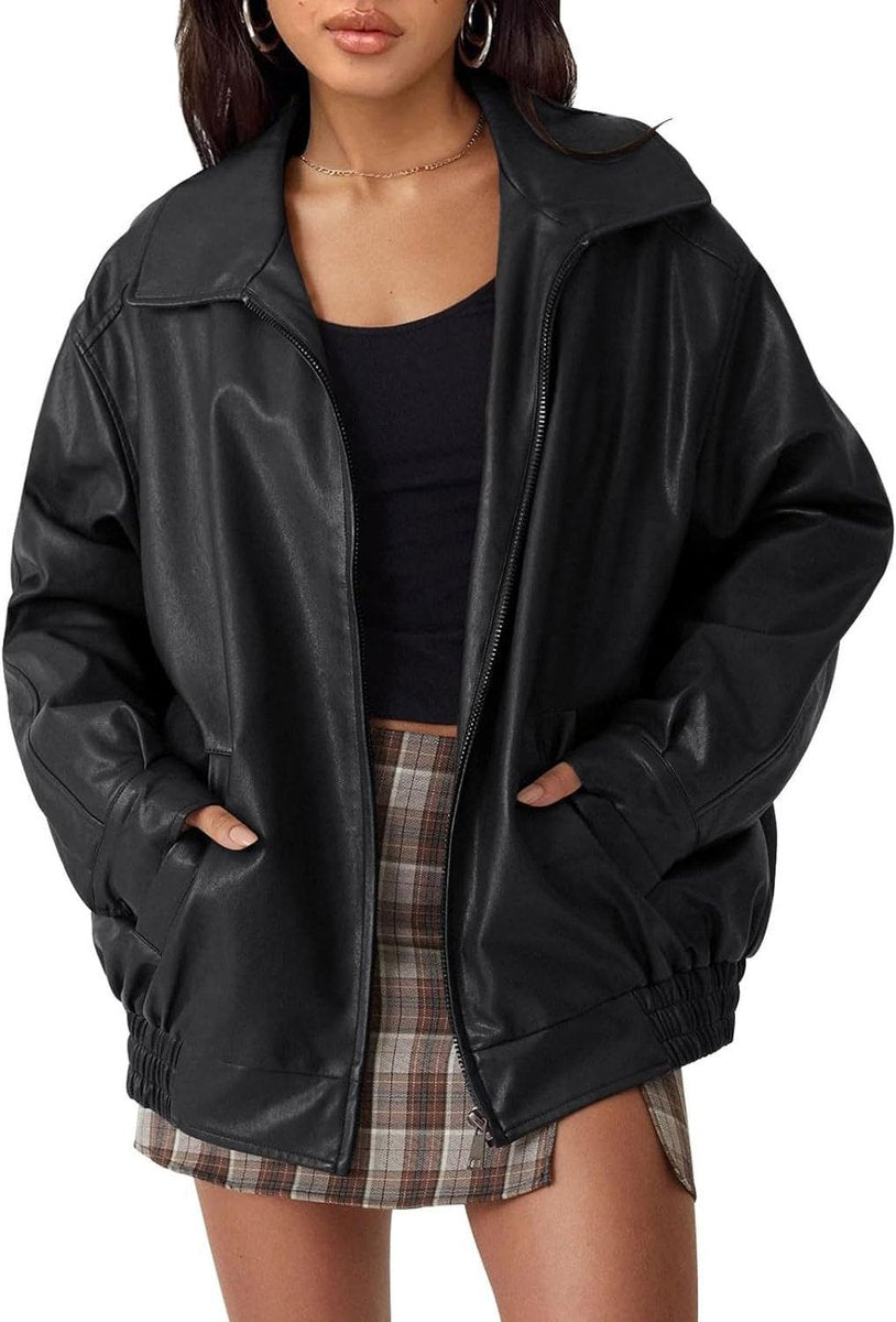 Nicola - Relaxed Zip-Up Bomber Jacket