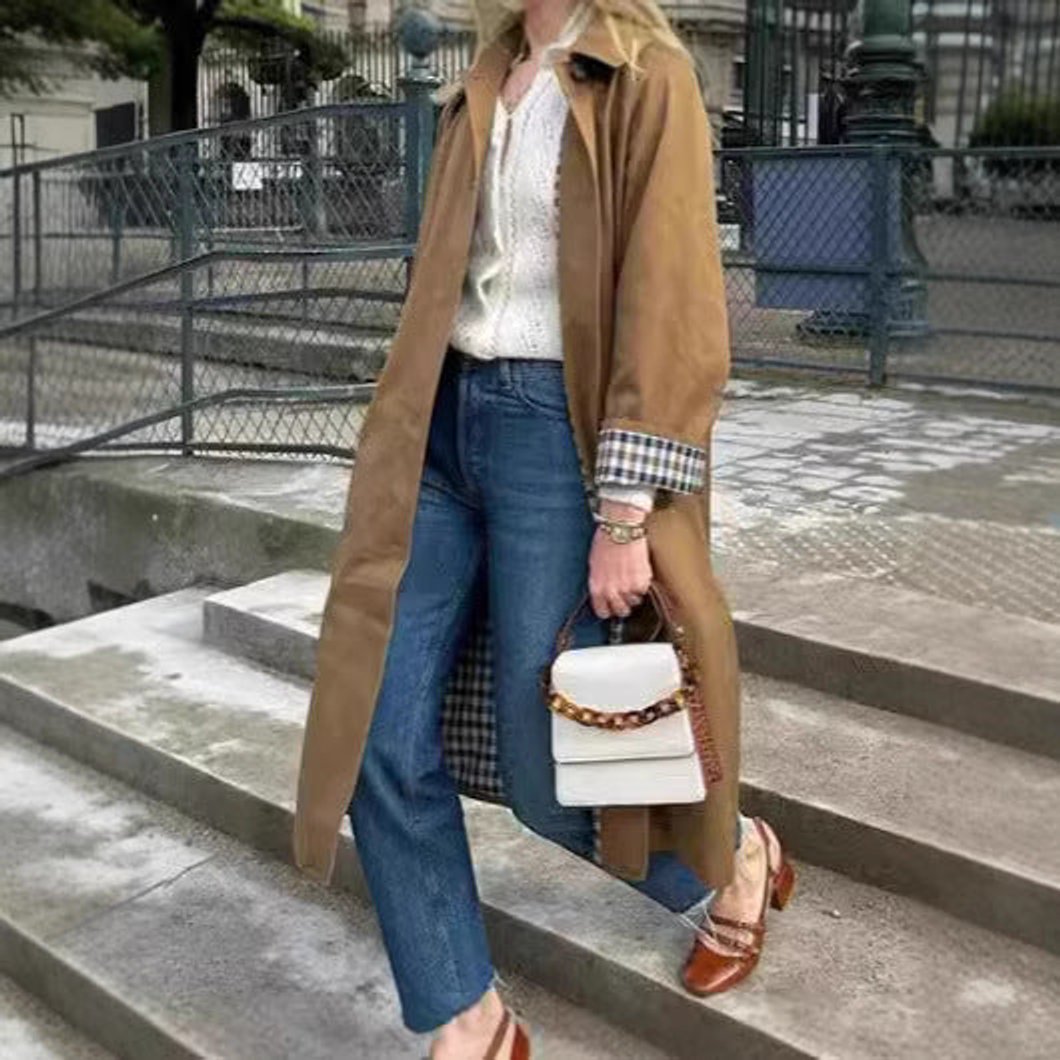 Lucia - Refined Oversized Long Trench Coat