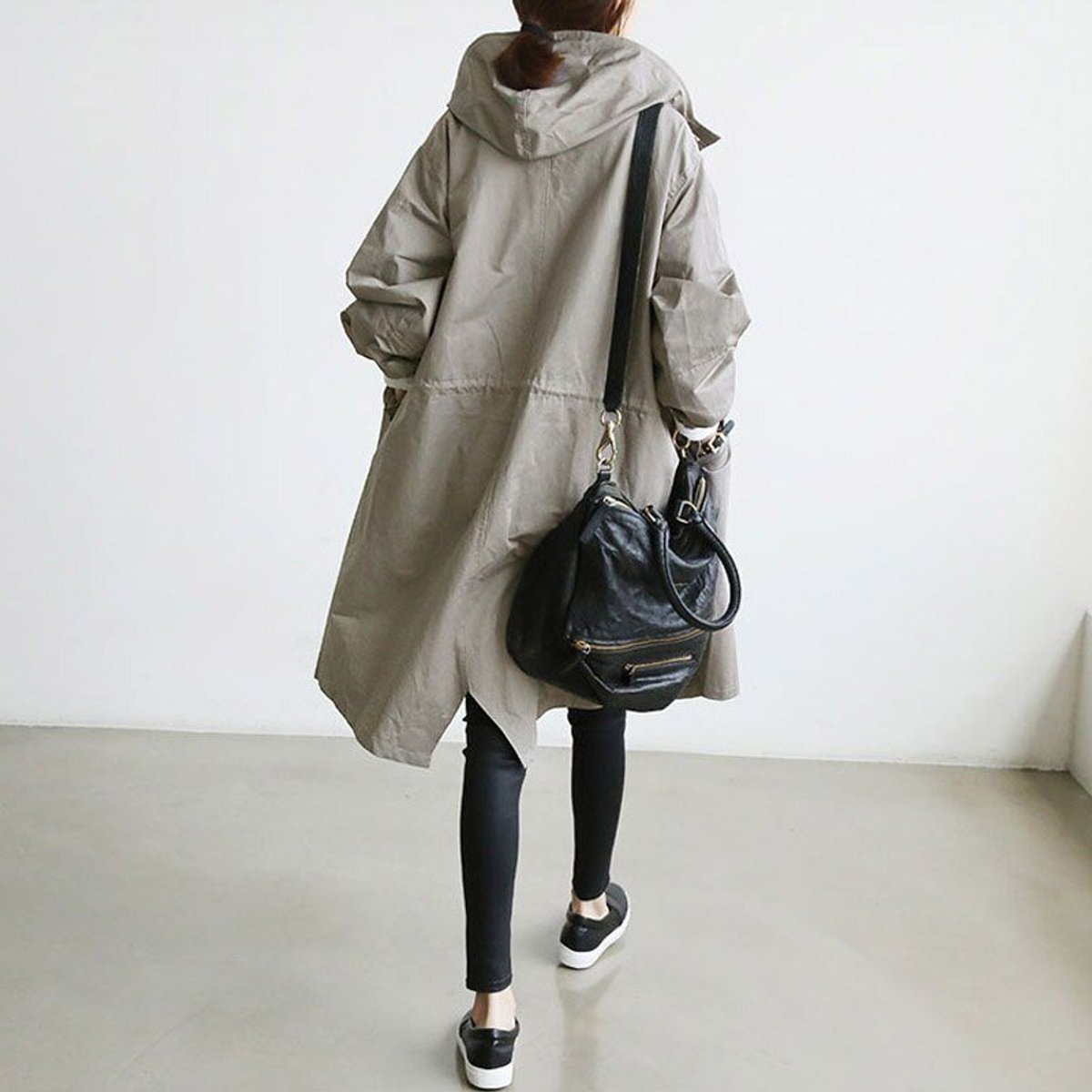 Maisie - Oversized Hooded Button-Front Coat