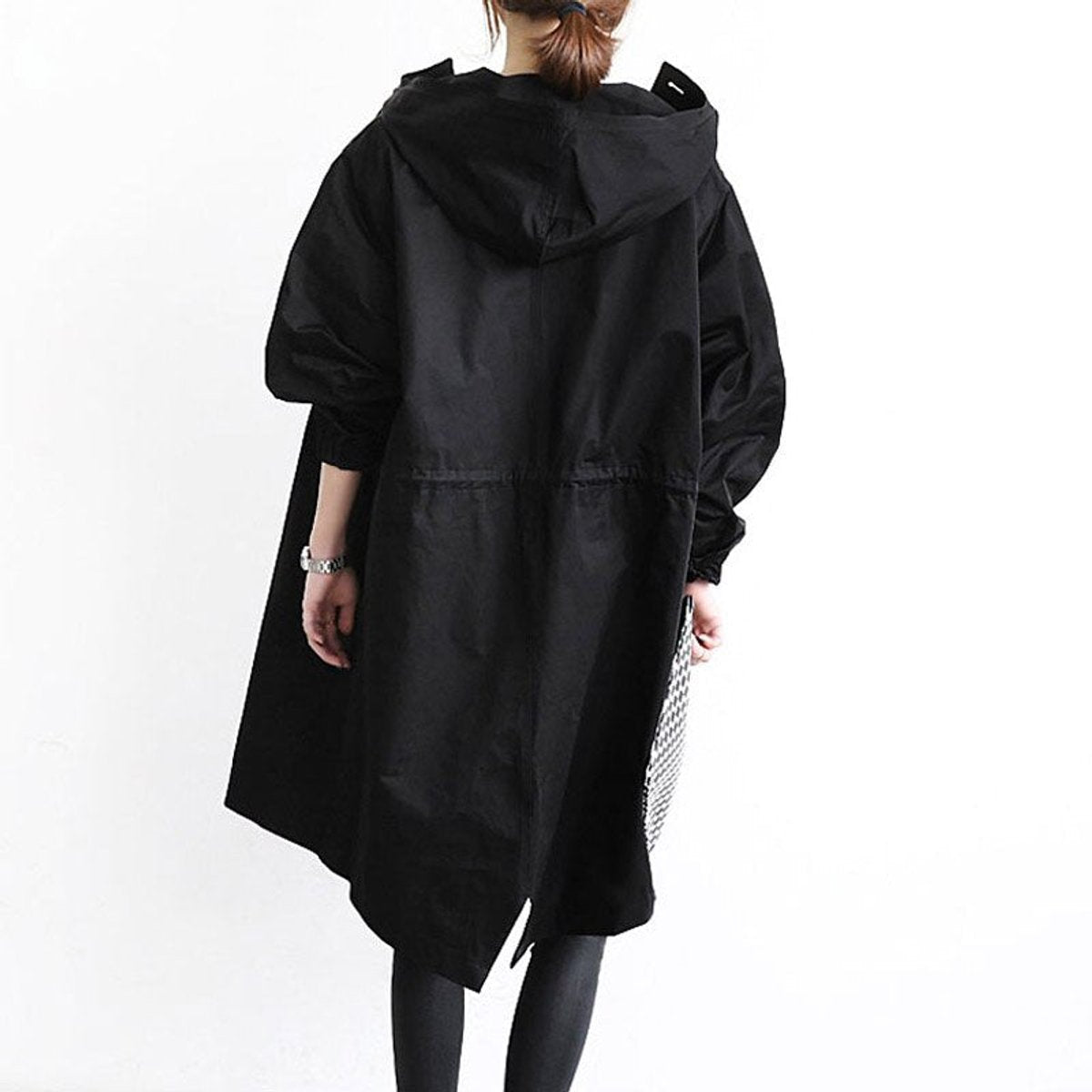 Maisie - Oversized Hooded Button-Front Coat