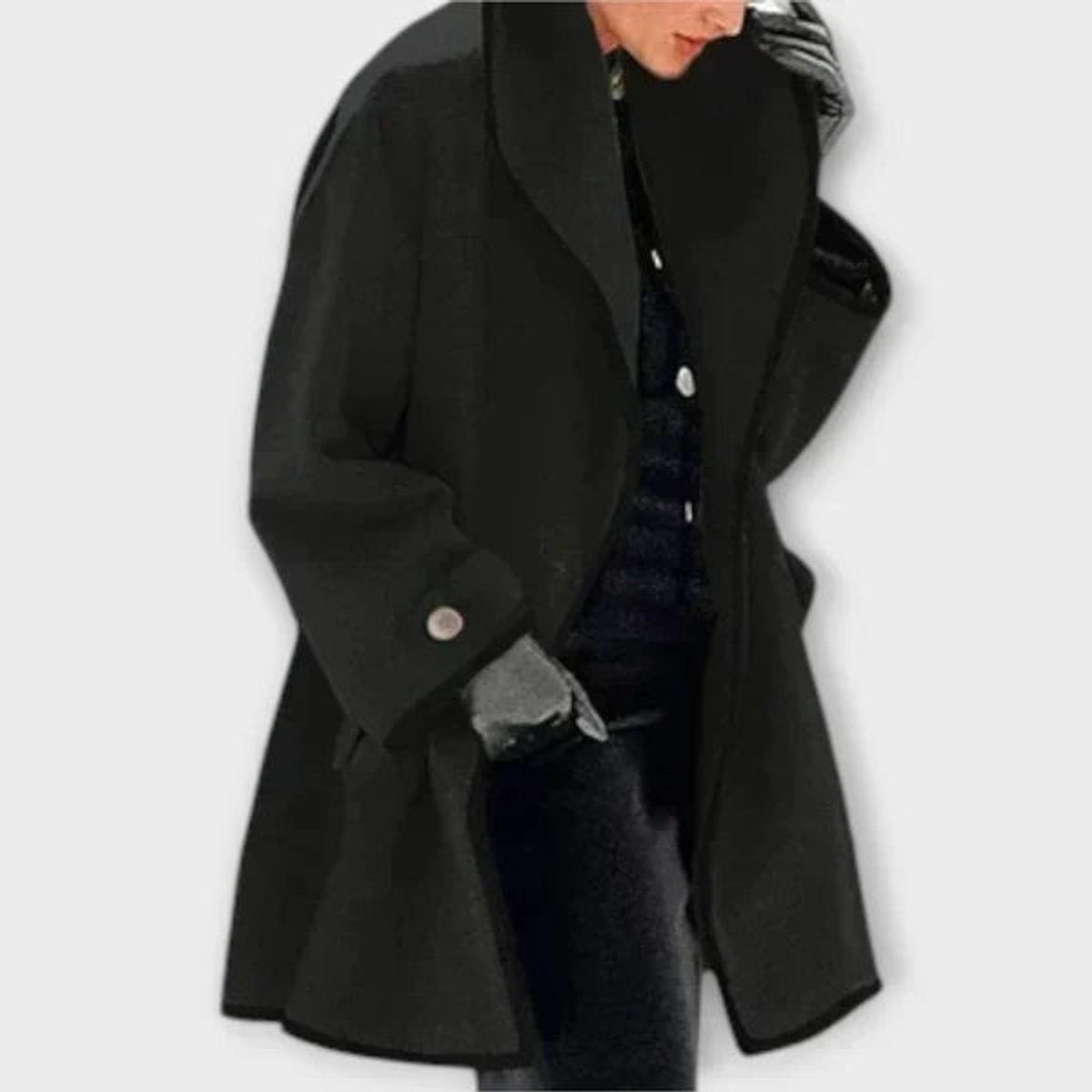 Flora - Oversized Contrast-Trim Coat