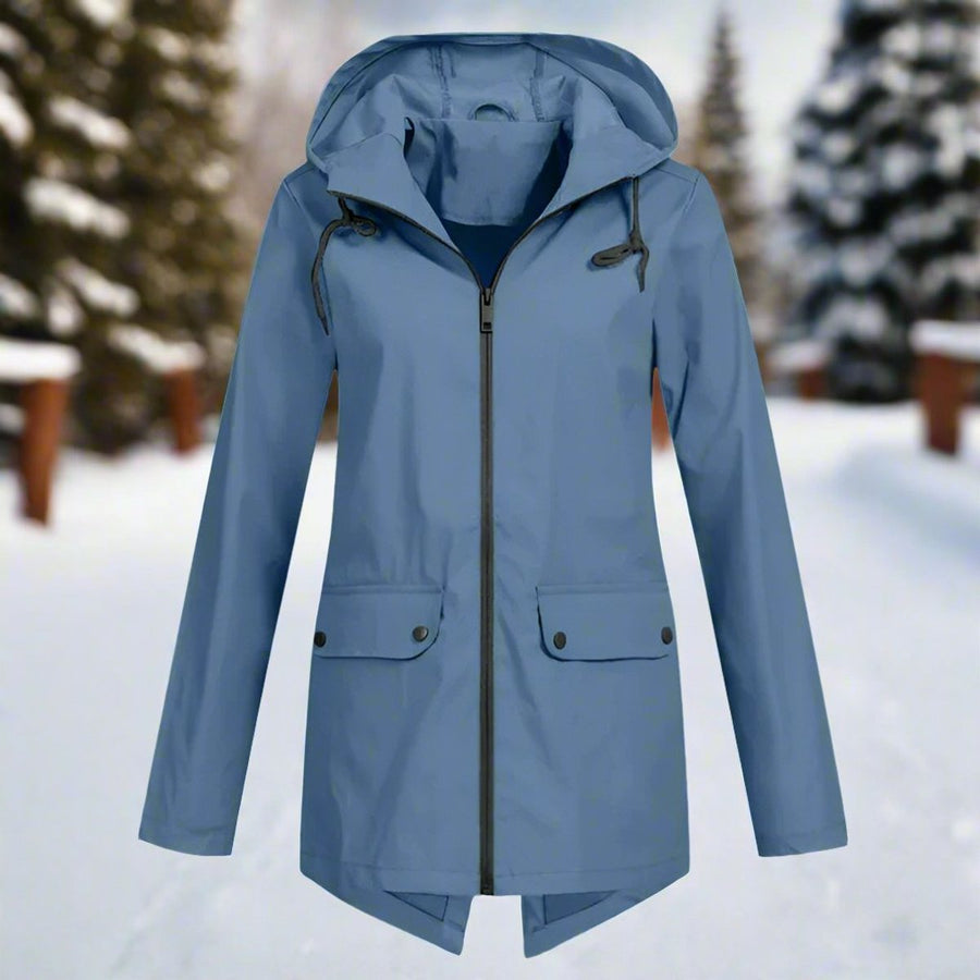 Lorraine - Hooded Waterproof Longline Rain Jacket
