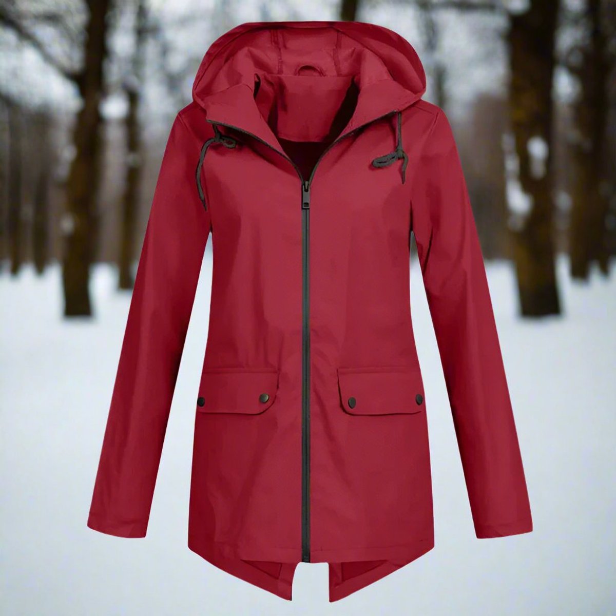 Lorraine - Hooded Waterproof Longline Rain Jacket