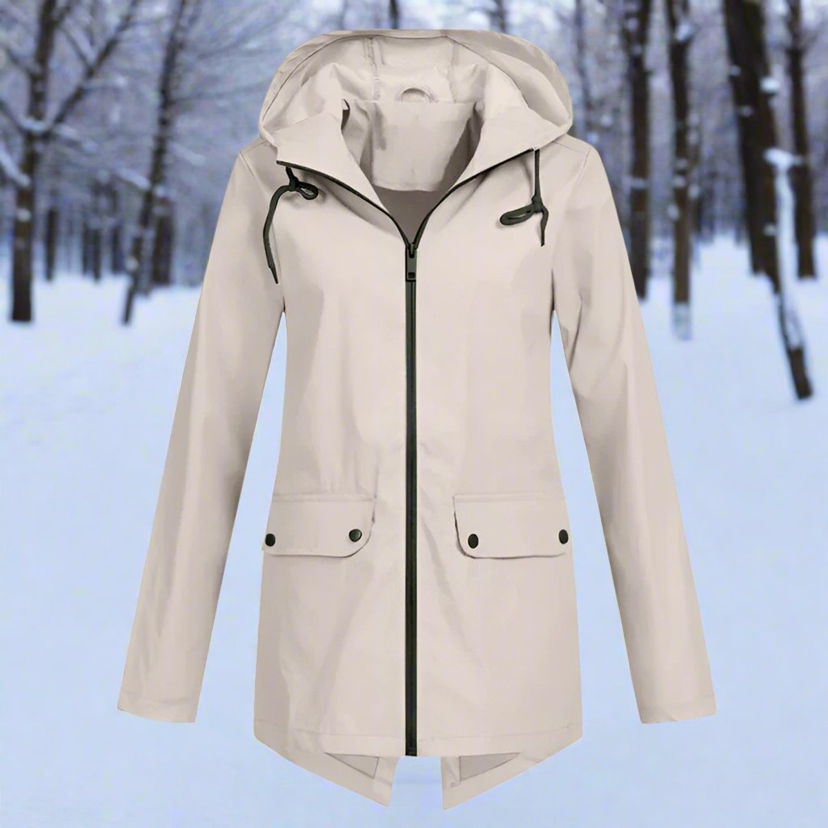 Lorraine - Hooded Waterproof Longline Rain Jacket