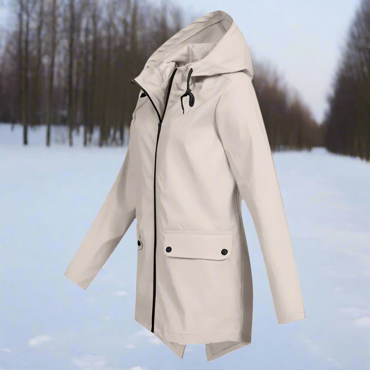 Lorraine - Hooded Waterproof Longline Rain Jacket