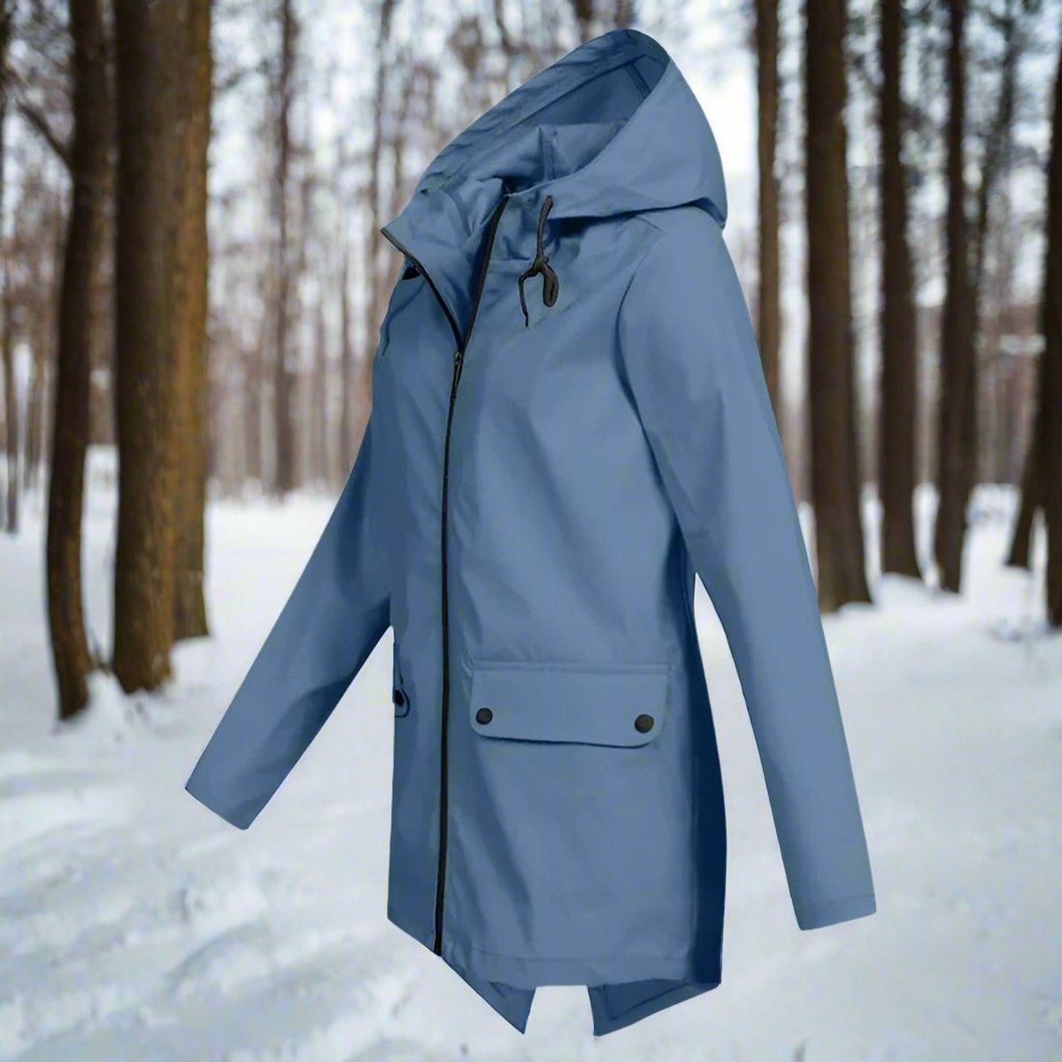 Lorraine - Hooded Waterproof Longline Rain Jacket
